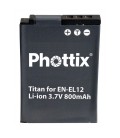 Phottix Li-on Rechargeable Battery EN-EL12 for Nikon