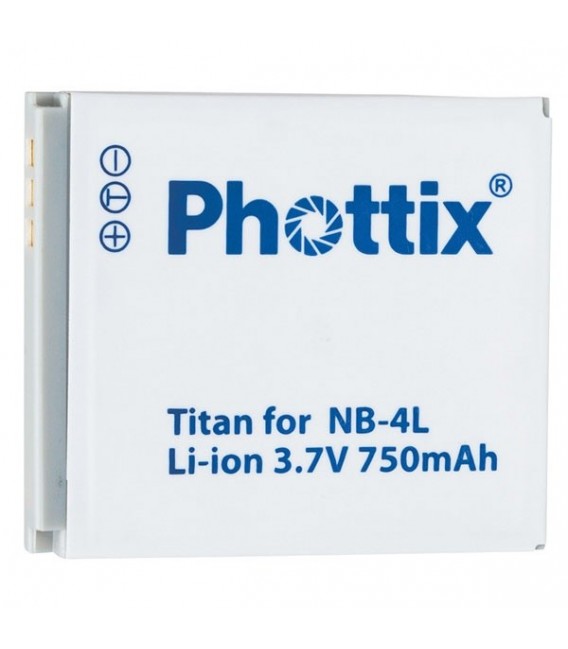 Phottix Li-on Rechargeable Battery NB-4L for Canon