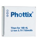 Phottix Li-on Rechargeable Battery NB-4L for Canon