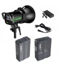 Phottix Indra500 TTL Monolights and 5000 mAh Li-Ion Battery Pack and AC Adapter for Indra Monolight